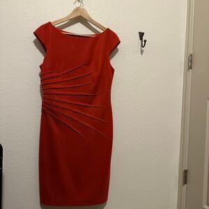 DAVID MEISTER Red / Orange Dress Size 12